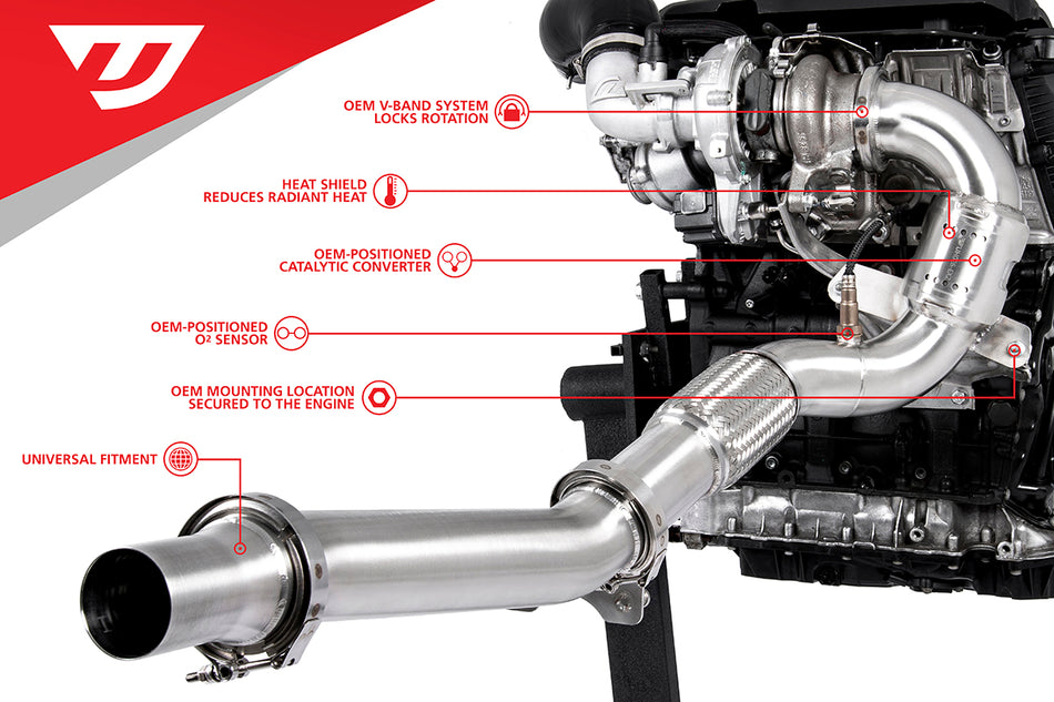 Unitronic Downpipe For 1.8 TSI Gen3 MQB (FWD) (UH041-EXA)
