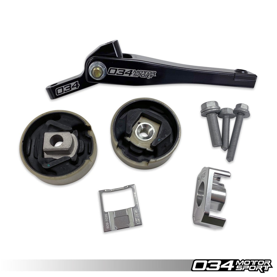 034Motorsport billet spherical Dogbone mount performance pack w/dogbone pucks MQB