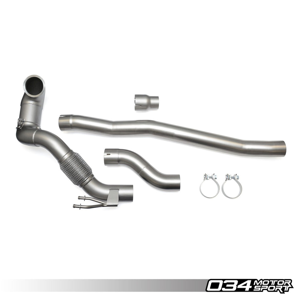 CAST STAINLESS STEEL RACING DOWNPIPE, 8V AUDI A3/S3 & MKVII VOLKSWAGEN GOLF/GTI/R $